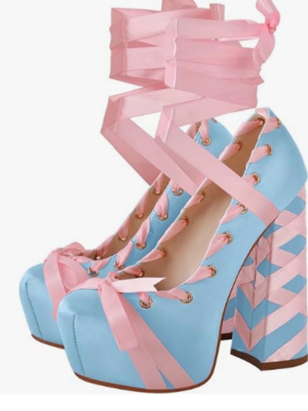 Chunky Bow Ribbon Pumps